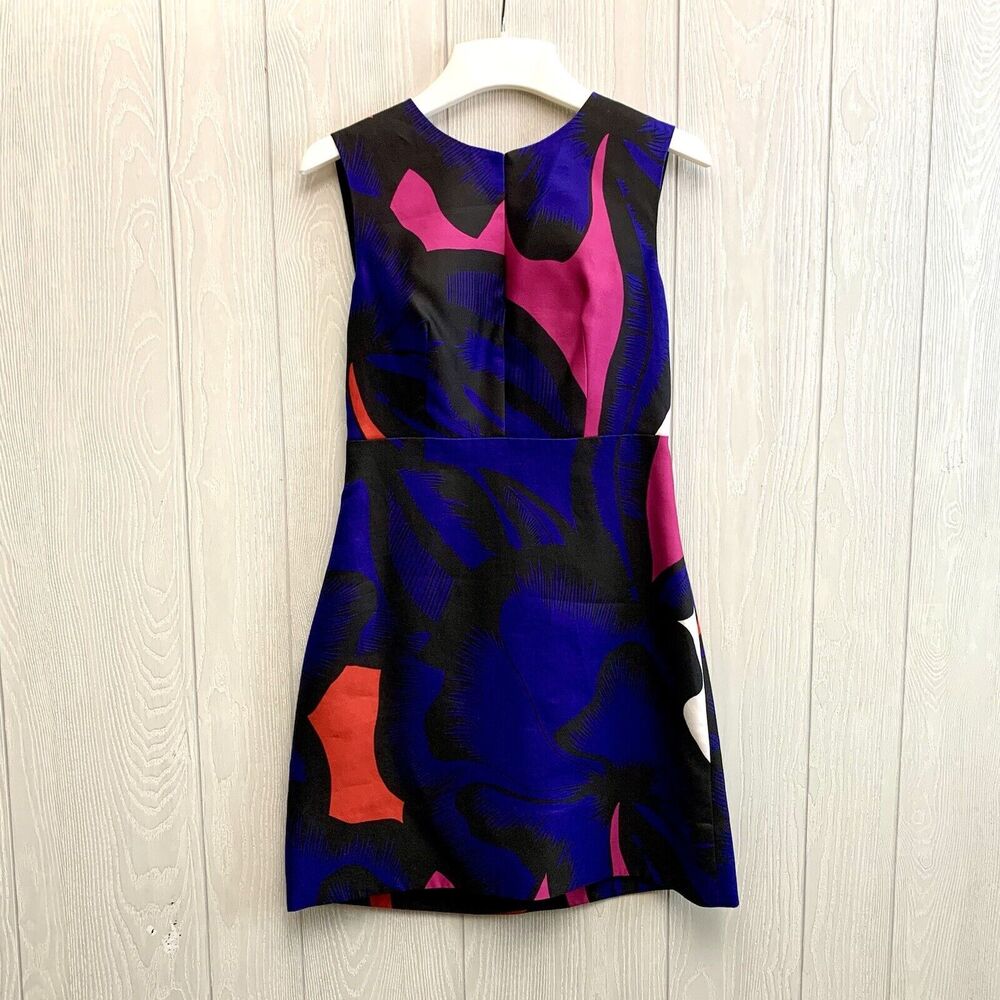 Diane Von Furstenberg Blue and Pink Mini Dress